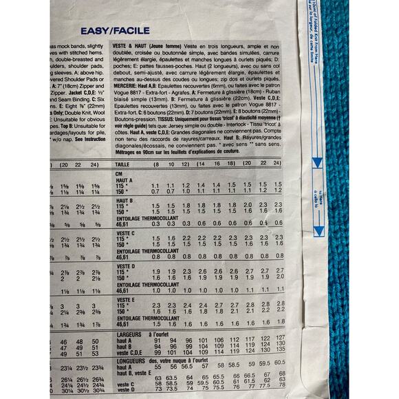 Vogue 1041 top jacket pattern - Picture 7 of 7